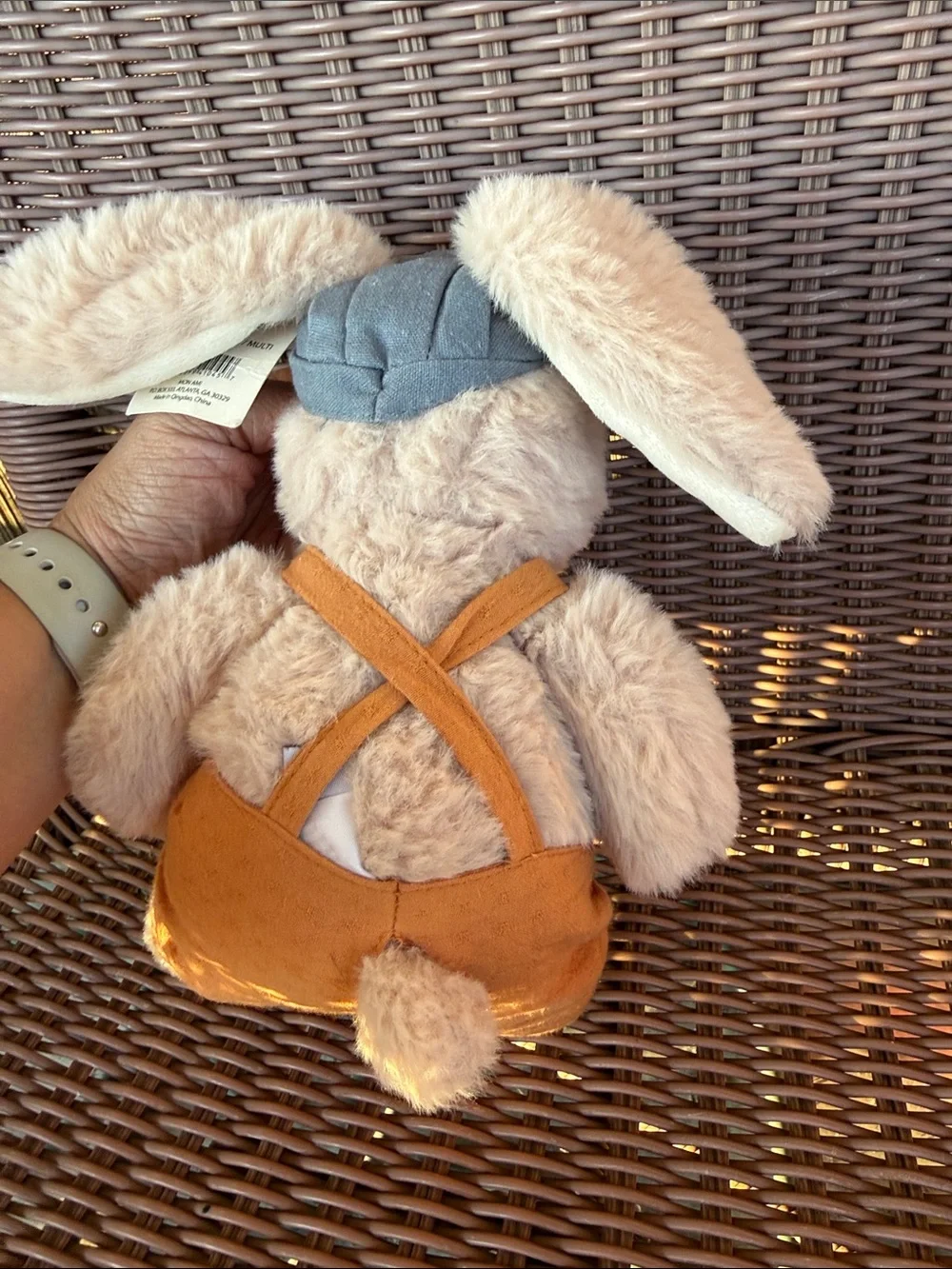 NWT Mon Ami Plush Toy Benjamin Bunny in Light Brown with Tan Overalls